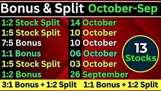 13 Bonus & Split Update 🎉 October 2025 &bull; Bonus share with stock split declared &bull; Bonus share news