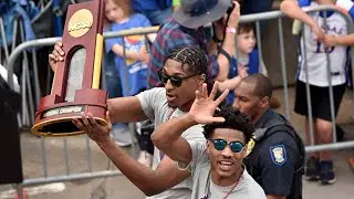 Watch The NCAA Champions Kansas Jayhawks Celebration Parade On Massachusetts Street In Lawrence KS