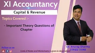 Chapter 20 (Revision) Capital and Revenue