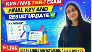 KVS / NVS TIER -1 EXAM ANSWER KEY & RESULT UPDATE ✅ || UDAAN SERIES FOR TGT MATHS ( ALL IN ONE ) 🎯