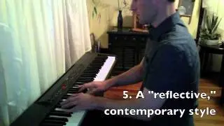 James Dering playing piano in multiple styles