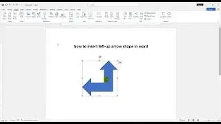 How to insert left up arrow shape in word