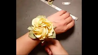 DIY💐💐Bracciale da polso rosa gialla💐💐tutorial/fiore/accessori