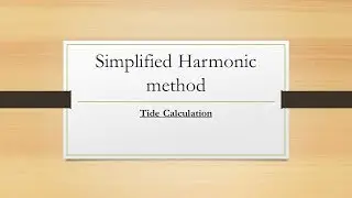 Simplified Harmonic Method Of Tide Calculation