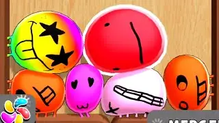 Satisfying ASMR Blob merge 3d smily emojis skin's #2048 #shorts
