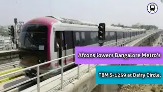 Afcons lowers Bangalore Metro's TBM S-1259 at Dairy Circle | #shorts #YourCityYourMetro