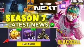 Season 7 Leaks | COD NEXT | FREE CP & 10 Redeem Codes | BlackCell | COD Mobile | CODM Leaks