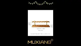 MUXIANG Natural Classic Wooden Smoking  Pipe Rack for 7 Tobacco Pipes