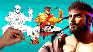 5 Steps to Draw | RYU from STREET FIGHTER 6 | Easy Step-by-Step Drawing process