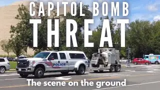 Scenes from the US Capitol / Library of Congress bomb threat, along with a VP Harris motorcade.
