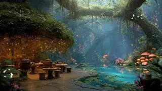 Magical Forest Music ✨ Tea Time at the Fairy Lake | Cozy Fantasy Ambience for Deep Focus 🍵