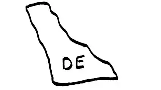 How to Draw Delaware Outline Map | Easy USA Map Drawing | Step by Step Tutorial