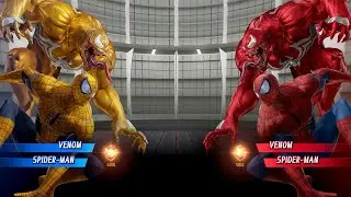 Yellow Venom & Yellow Spider-man VS Red Venom & Spider-man - Marvel vs Capcom Infinite