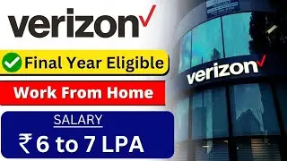 Verizon Software Developer Recruitment | Work From Home Jobs | Off Campus Job Updates