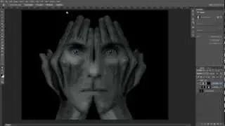 Surreal Studio + photoshop Image Creation - Face in Hands  - Cool yet unnerving surrreal image
