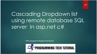 asp.net c# cascading dropdownlist remote database sql server #ProgrammingTechTutorial