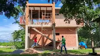 Usina solar, mini usina solar e fazer laje para instalar caixa d'&aacute;gua em sobrado, registro da obra.