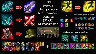 Play old league of legends : old item & spells / hud icons preview