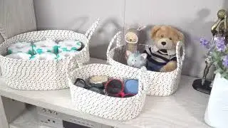 Charming Organization: Cotton Rope Baskets for Neatly Nested Treasures! 🧺✨