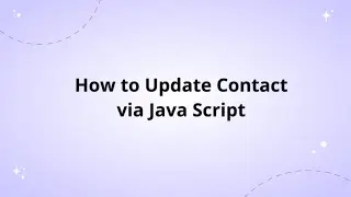 How to Update Contact via Java Script | Wooxy