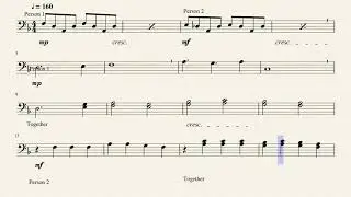 Gravity Falls Theme for Trombone, Euphonium or Bassoon (duet)