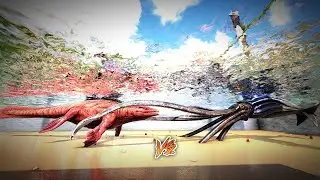 MOSASAURIO vs TUSOTEUTHIS ark survival