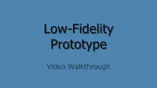 Lo-fi prototype