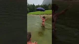 There must always be fun 🤪#singintherain #fun #humor #swimming #rain