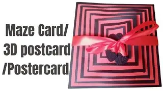 How to make birthday Maze Card| 3D Postcard|Layered card design