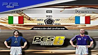PES 6 - Italia vs. Francia |Partido Amistoso Full Match | PS2&trade; [4k60].