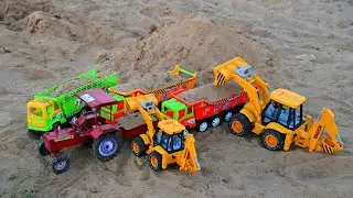 🔥 Toy JCB aur Dumper Truck Sand Loading | Mini Construction Site | Kids Toy Video #kidsvideo #toys 