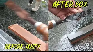 Sharpening a rusty chisel? #chisel #sharpening 