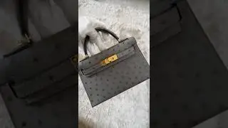 Herm&egrave;s Mini Kelly Gris Meyer Ostrich 🩶 #bag #hermes #fashion
