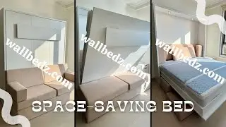 Murphy Style Bed with Sofa in Dubai | Guest Room Bed | Wall Bed Dubai | Space Saving Furniture UAE