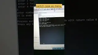 menu in switch case #switchcase #ccode