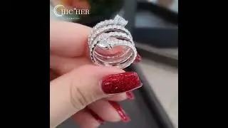 4.35ct Multi Row Spiral Sapphire Engagement Ring