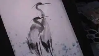 Blue Heron in Front of Water