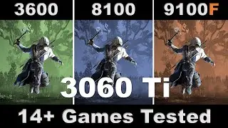 Ryzen 3600 vs intel 8100 vs 9100f Benchmarks 3060ti