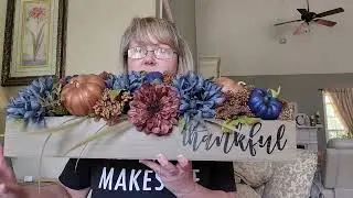 Fall planters box centerpiece.  Fall wood crate centerpiece #falldecorations #falldecor #autumndecor