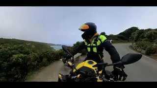 Honda Hornet explores SW England. Feat. Chequered Flag Cafe, Land's End & Penzance. Part 3 of 4 - 4K