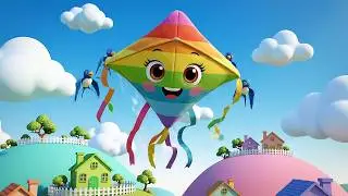 Happy Kite Flies Whoosh Whoosh Woo | Windy Day Adventure & Kids Action Song