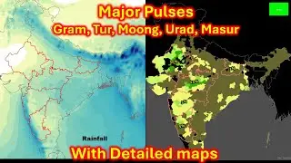Major Pulses: Gram, Tur, Moong, Urad, Masur  with Cultivation conditions and regions across India
