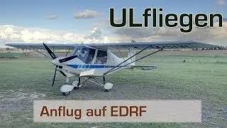 Ikarus C42 im Anflug auf EDRF Flugplatz Bad D&uuml;rkheim