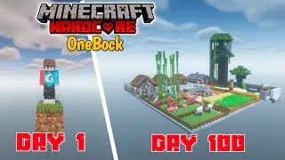 I Survived 100 Days on OneBlock in Minecraft Hardcore 1.20