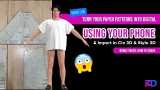 Turn Paper Patterns Into Digital Using your Phone, Photoshop, Clo3D or Style3D