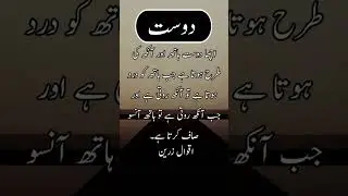 Acha Dost Hath Aur Ankh Ki Taraha Hota Hai / Lesson able Stories