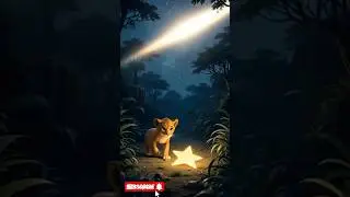 Lion Cub 🦁 FIND A MAGICAL ✨ STAR 💫 IN JUNGLE 🤯 #story #ai #stories #shorts #cartoon #viralshorts