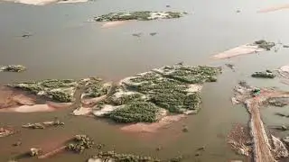 Cuttack Mahanadi Drone Aerial View