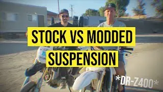 Stock Vs Modded Suspension DRZ400sm!