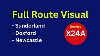 Full Route Visual | Stagecoach NE Bus Route X24A - Sunderland to Newcastle | MX07HMY/19114